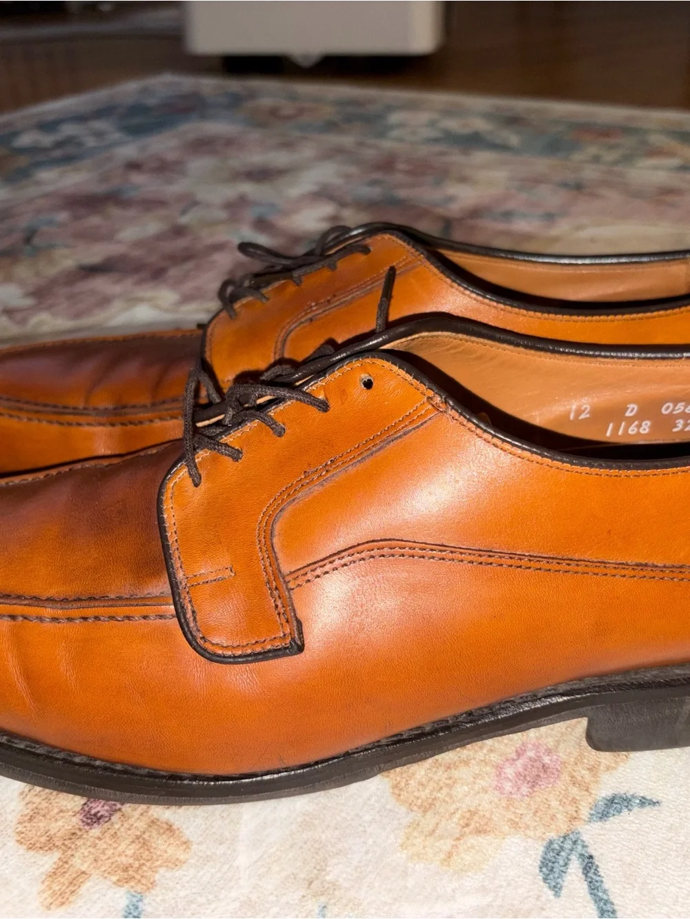 Allen Edmonds Men’s Derby Oxfords in Cognac Brown